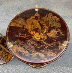  Maison Bagu s 1970 Pair of Maison Bagu s Pedestal Tables Bamboo Decor in Gilt Bronze - 4374936