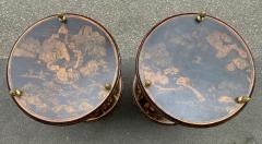  Maison Bagu s 1970 Pair of Maison Bagu s Pedestal Tables Bamboo Decor in Gilt Bronze - 4374938