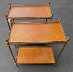  Maison Bagu s 1970 Pair of Shelves in Bronze with Galleries Maison Bagu s and 2 Trays - 3029433