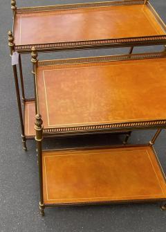  Maison Bagu s 1970 Pair of Shelves in Bronze with Galleries Maison Bagu s and 2 Trays - 3029438