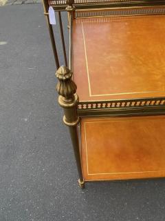  Maison Bagu s 1970 Pair of Shelves in Bronze with Galleries Maison Bagu s and 2 Trays - 3029439