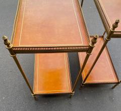  Maison Bagu s 1970 Pair of Shelves in Bronze with Galleries Maison Bagu s and 2 Trays - 3029443