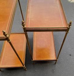  Maison Bagu s 1970 Pair of Shelves in Bronze with Galleries Maison Bagu s and 2 Trays - 3029450