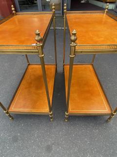  Maison Bagu s 1970 Pair of Shelves in Bronze with Galleries Maison Bagu s and 2 Trays - 3029453