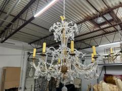  Maison Bagu s 19th Century Italian Giltwood And Crystal Genovese Chandelier - 3762742