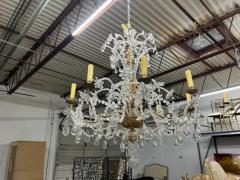  Maison Bagu s 19th Century Italian Giltwood And Crystal Genovese Chandelier - 3762813