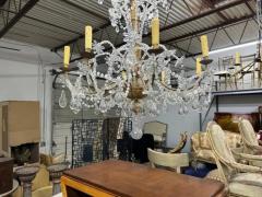  Maison Bagu s 19th Century Italian Giltwood And Crystal Genovese Chandelier - 3762823