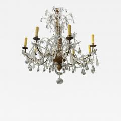  Maison Bagu s 19th Century Italian Giltwood And Crystal Genovese Chandelier - 3763566