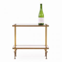  Maison Bagu s A French brass and glass tiered table in the manner of Bagues C 1950  - 4211261