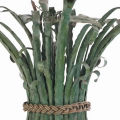  Maison Bagu s A Green Leafy Iron and Glass Table in the manner of Maison Bagues C 1970  - 4272086