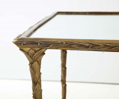  Maison Bagu s Bronze Bagu s Style Cocktail Table with a Mirrored Top - 1842663