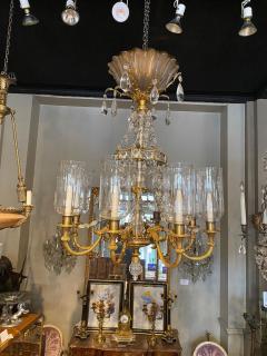  Maison Bagu s FINE GILT BRONZE AND CRYSTAL GLASS CHANDELIER BY MAISON BAGU S - 3023855
