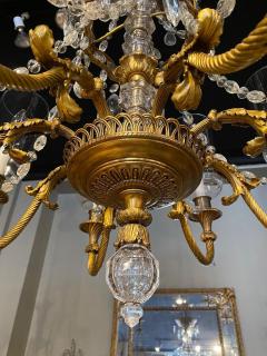  Maison Bagu s FINE GILT BRONZE AND CRYSTAL GLASS CHANDELIER BY MAISON BAGU S - 3023875