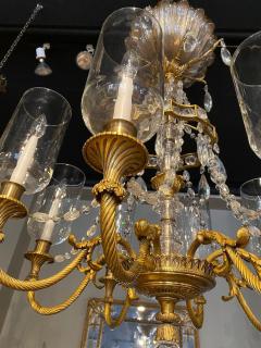  Maison Bagu s FINE GILT BRONZE AND CRYSTAL GLASS CHANDELIER BY MAISON BAGU S - 3023942