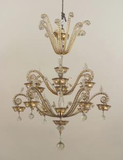  Maison Bagu s French 1940s Brass Frame Chandelier - 467539