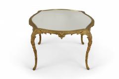  Maison Bagu s French 1940s Gilt Metal Mirror Top Coffee Table - 2791801