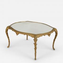  Maison Bagu s French 1940s Gilt Metal Mirror Top Coffee Table - 2794816