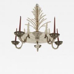  Maison Bagu s French 1940s Oxidize Bronze Chandelier - 470698