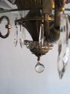  Maison Bagu s French Brass Crystal and Mirror Chandelier by Maison Bagu s Paris 1925 - 1696126