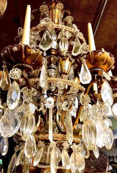  Maison Bagu s French Crystal and Gilt Bronze Chandelier by Maison Bagu s for Jansen - 1707422