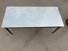  Maison Bagu s French Louis XVI Style Brass And Marble Cocktail Table - 4676677