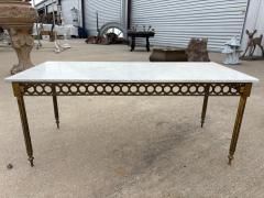  Maison Bagu s French Louis XVI Style Brass And Marble Cocktail Table - 4676688