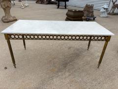  Maison Bagu s French Louis XVI Style Brass And Marble Cocktail Table - 4676693