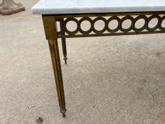 Maison Bagu s French Louis XVI Style Brass And Marble Cocktail Table - 4676694