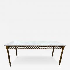 Maison Bagu s French Louis XVI Style Brass And Marble Cocktail Table - 4681460
