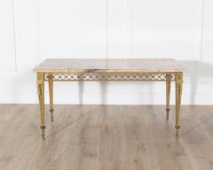  Maison Bagu s French Louis XVI Style Gilded Bronze Coffee Table by Bagu s with Marble Top - 4246336