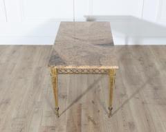  Maison Bagu s French Louis XVI Style Gilded Bronze Coffee Table by Bagu s with Marble Top - 4246356