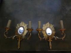  Maison Bagu s French Maison Bagu s Attributed Gilt Bronze Sunburst Sconces - 3649570