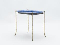  Maison Bagu s French Maison Bagu s bronze blue tray table 1960 - 1328419