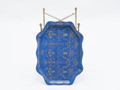  Maison Bagu s French Maison Bagu s bronze blue tray table 1960 - 1328429