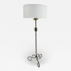  Maison Bagu s French Mid Century Modern Gilt Iron Faux Bamboo Floor Lamp by Maison Bagu s - 4091463