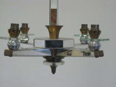  Maison Bagu s French Mid Century Modern Mirrored Chandelier by Maison Bagu s 1930 - 1736702