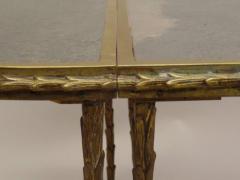  Maison Bagu s French Midcentury 3 Part Gilt Bronze Faux Bamboo Coffee Table by Maison Bagu s - 1707623