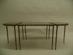  Maison Bagu s French Midcentury 3 Part Gilt Bronze Faux Bamboo Coffee Table by Maison Bagu s - 1707624