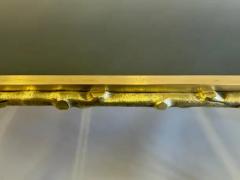  Maison Bagu s French Midcentury Gilt Bronze Faux Bamboo Opaline Coffee Table Maison Bagues - 4112301