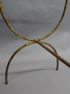  Maison Bagu s French Modern Neoclassical Gilt Iron Faux Bamboo Sofa Table Console Bagu s - 1707515