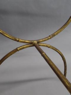  Maison Bagu s French Modern Neoclassical Gilt Iron Faux Bamboo Sofa Table Console Bagu s - 1707516