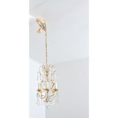 Maison Bagu s French Vintage Gilt Bronze Chandelier in the Style of Maison Bagu s - 4558271