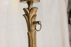  Maison Bagu s GILDED BRONZE PALM LEAF FLOOR LAMP ON TRIPOD BASE BY MAISON BAGU S - 3022492