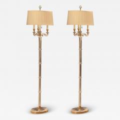  Maison Bagu s Italian Modern Neoclassical Style Crystal Brass Floor Lamp Maison Bagu s Pair - 4110382