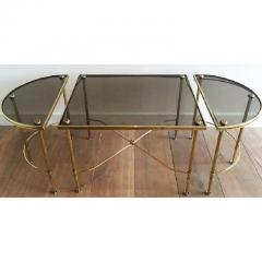  Maison Bagu s MAISON BAGUES TRIPARTITE BRASS COFFEE TABLE - 796075