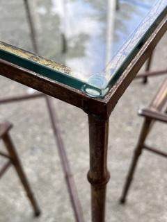  Maison Bagu s MID CENTURY GILT METAL BAMBOO DINING TABLE AND FOUR CHAIRS - 4273779
