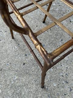  Maison Bagu s MID CENTURY GILT METAL BAMBOO DINING TABLE AND FOUR CHAIRS - 4273784