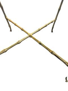  Maison Bagu s MID CENTURY POLISHED BRASS MARBLE BAMBOO DESIGN SIDE TABLES BY MAISON BAGUES - 4605225