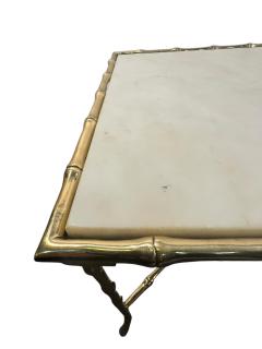  Maison Bagu s MID CENTURY POLISHED BRASS MARBLE BAMBOO DESIGN SIDE TABLES BY MAISON BAGUES - 4605228