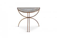  Maison Bagu s Maison Bagu s Demi Lune Sidetables with Mirrored Glass Tops 1950s - 845482